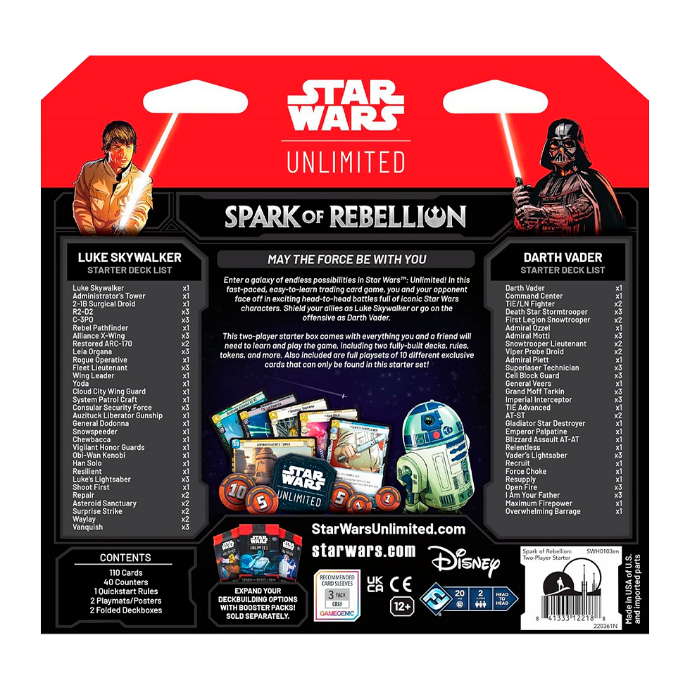 Miniatura: Caja de inicio SWU Spark of Rebellion Two Player Starter - Ing