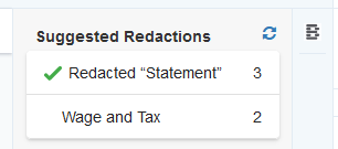Suggested Redaction Screenshot