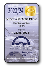VBMMC Gold Membership Car sample 