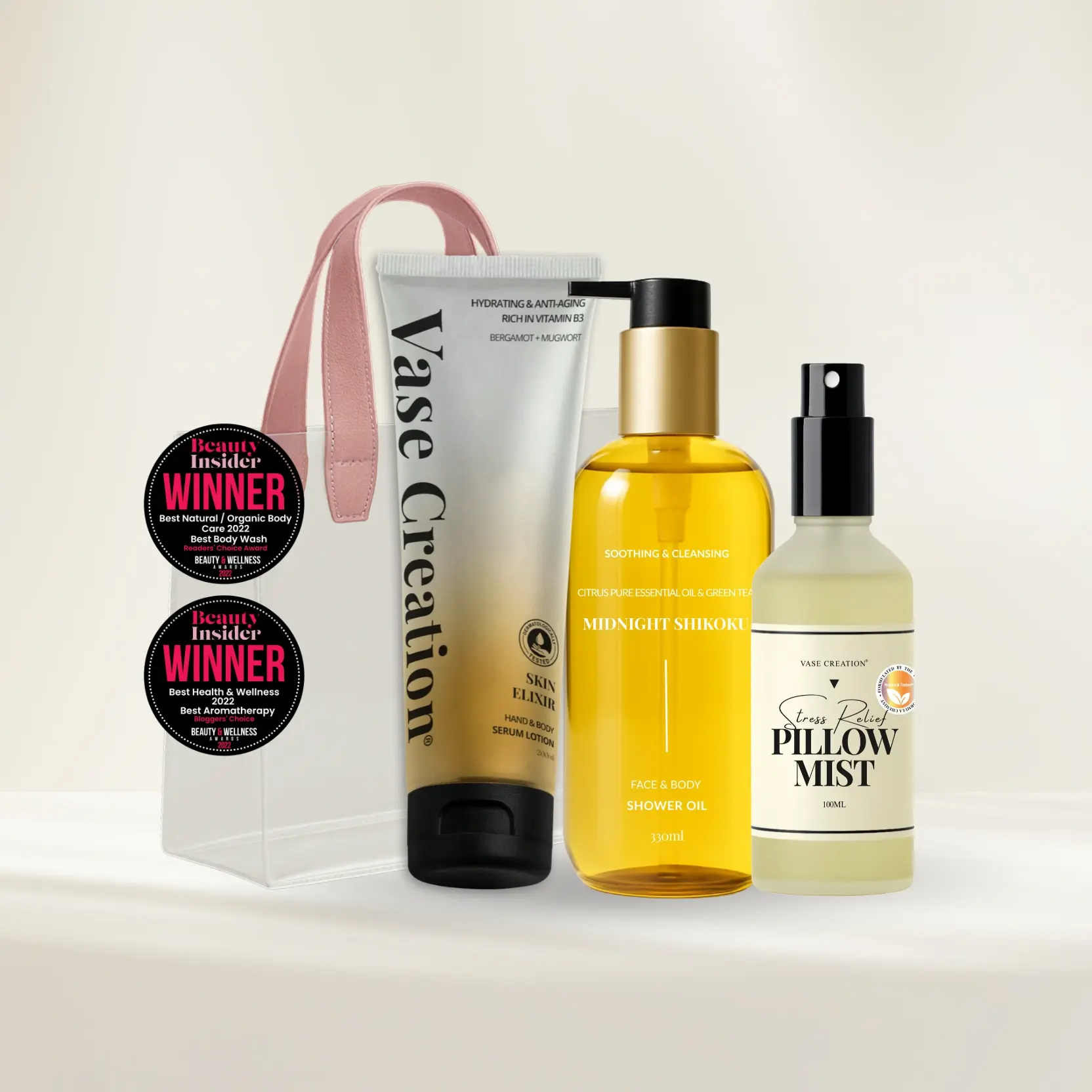 Vase Creation Pure Indulgence trio gift set – luxury body care bundle