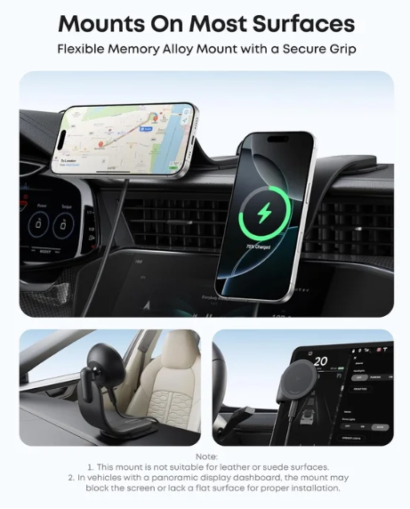 Thumbnail: Anker Nano Magnetic Wireless Car Charger, 360° Adjustable Mount Car Charger with