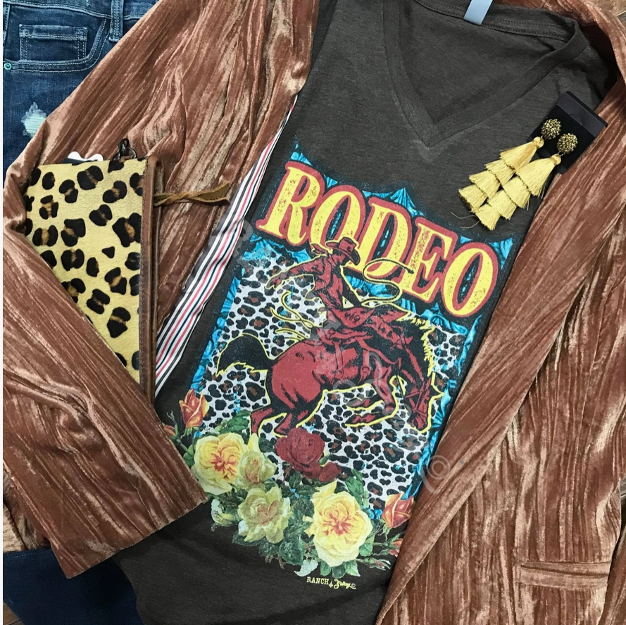Turquoise and Roses Back Number Graphic Tee