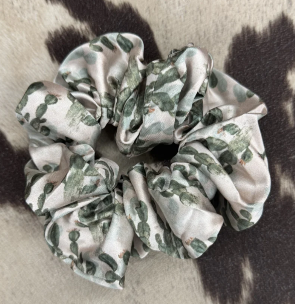 Cactus Print Scrunchie