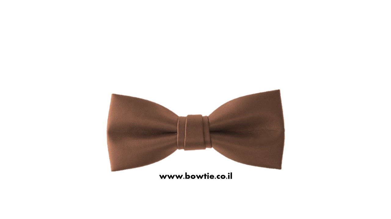 עניבת פפיון דמוי עור חומה