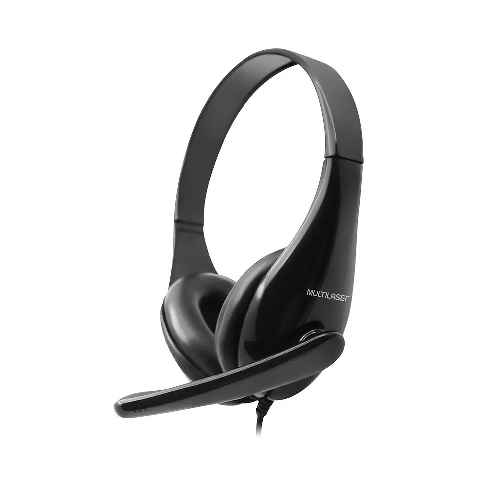 HEADSET BUSINESS P2 CANCELAMENTO DE RUIDO CONTROLE DE VOLUME PRETO MULTILASER