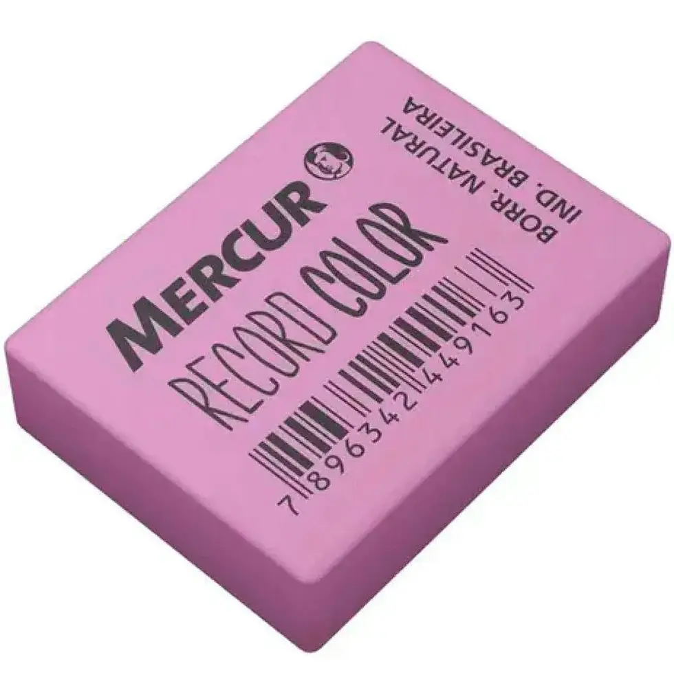 Miniatura: BORRACHA RECORD 40 COLOR MERCUR (AZUL/ROSA/ROXO)