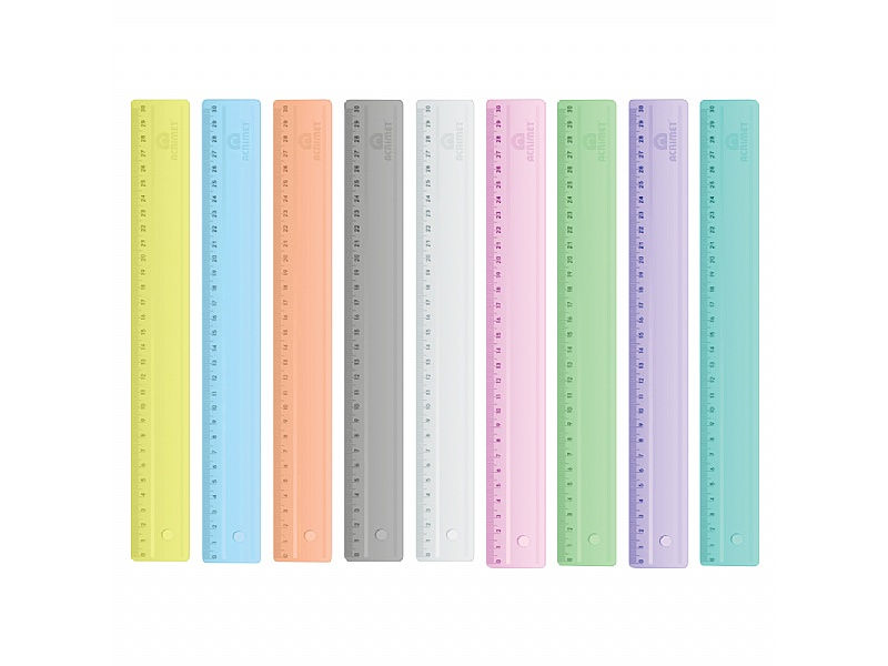 RÉGUA ESCOLAR 30 CM ACRIMET (CORES VARIADAS)