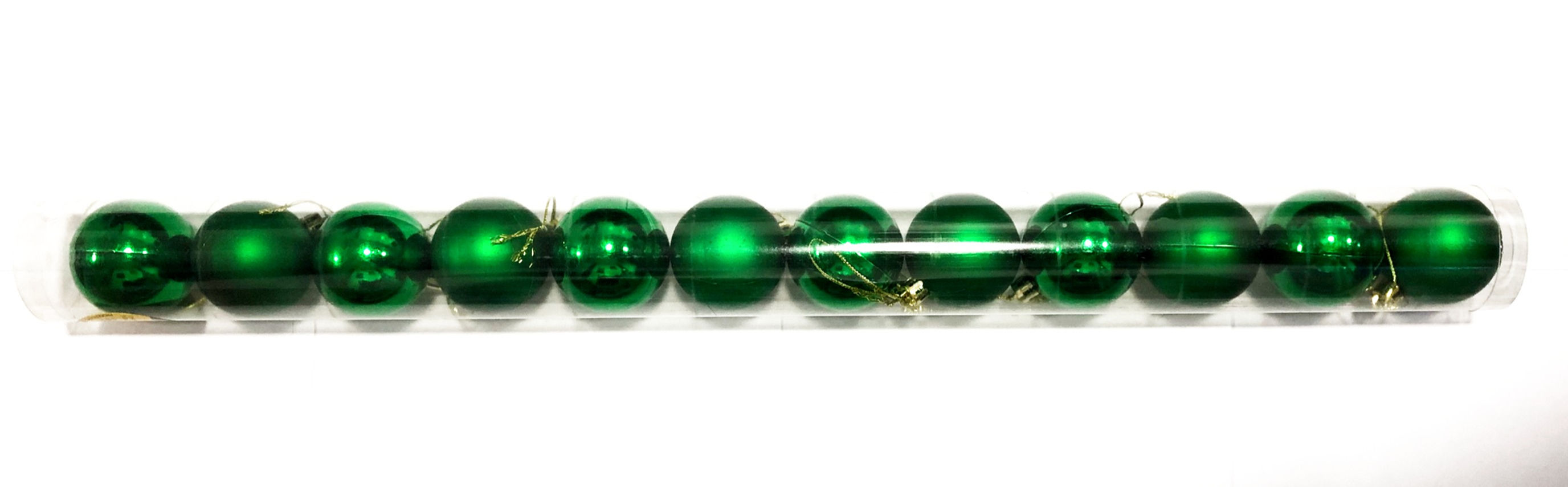 BOLAS DECORATIVAS VERDES PARA ÁRVORE DE NATAL 5 CM - 12 UNIDADES