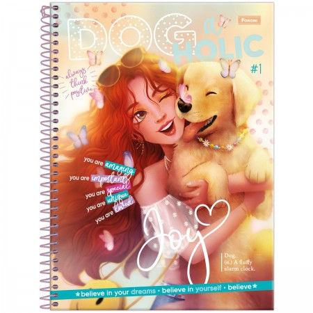 CADERNO UNIVERSITÁRIO 1 MATÉRIA AMIGAS PARA SEMPRE FORONI - 80 FOLHAS