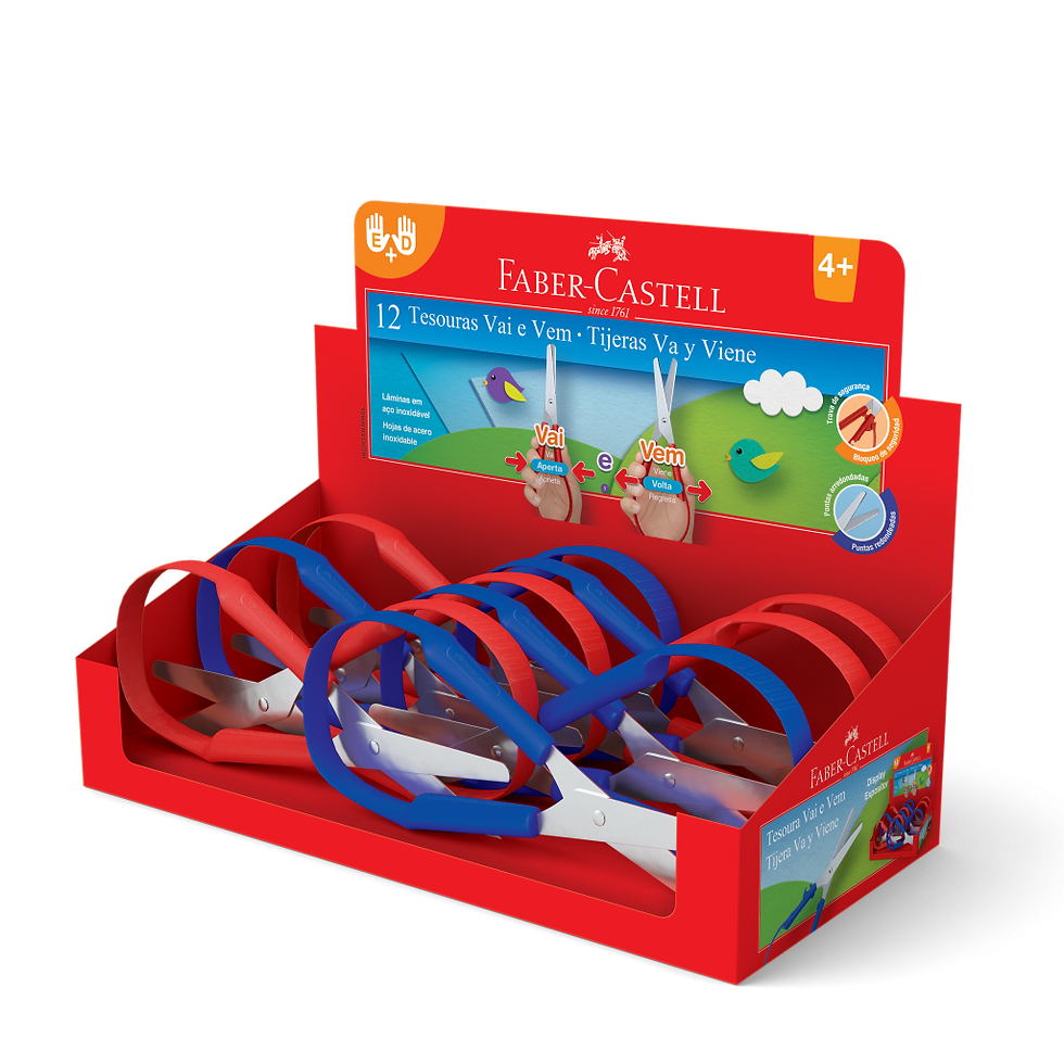 TESOURA ESCOLAR ERGONÔMICA EM ARCO FABER