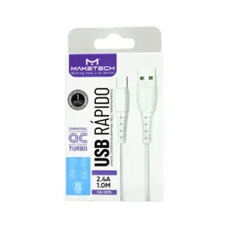 CABO USB MODIFICADO CA-127C 1 METRO BRANCO MEKETECH