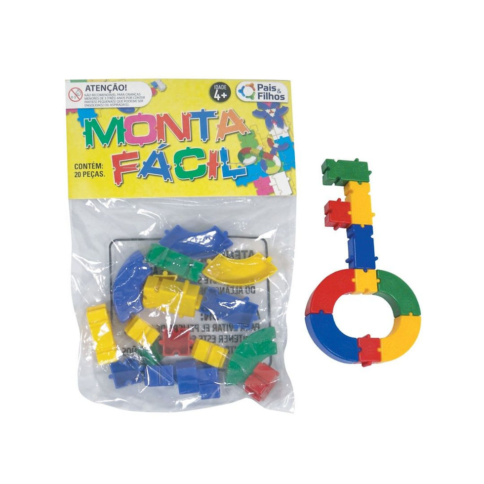MONTA FÁCIL BLOCOS DE MONTAR SOLAPA 20 PEÇAS - PAIS & FILHOS