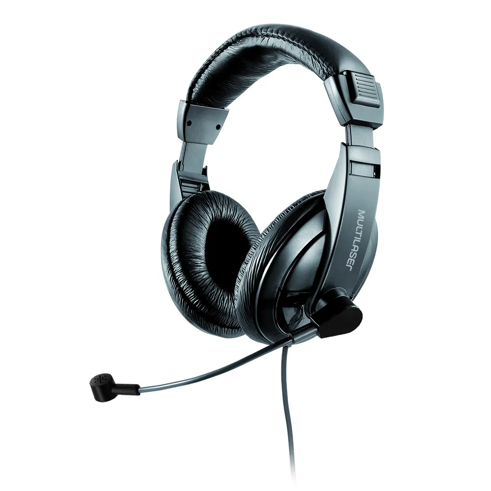 FONE HEADSET GIANT P2 COM MICROFONE FLEXÍVEL E CANCELAMENTO DE RUÍDO MULTILASER