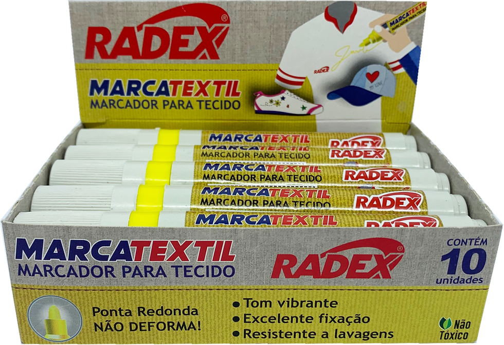 Miniatura: CANETA MARCADOR PARA TECIDO RADEX MARCATEXTIL (CORES VARIADAS)