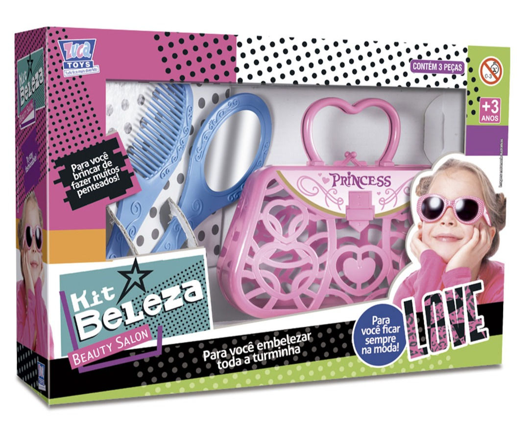 KIT BELEZA: BOLSINHA + ACESSÓRIOS ZUCA TOYS