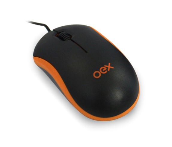 MOUSE ÓPTICO OEX MS103 PRETO/LARANJA