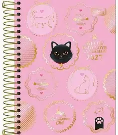 AGENDA COM ESPIRAL PURFECT CATS M3