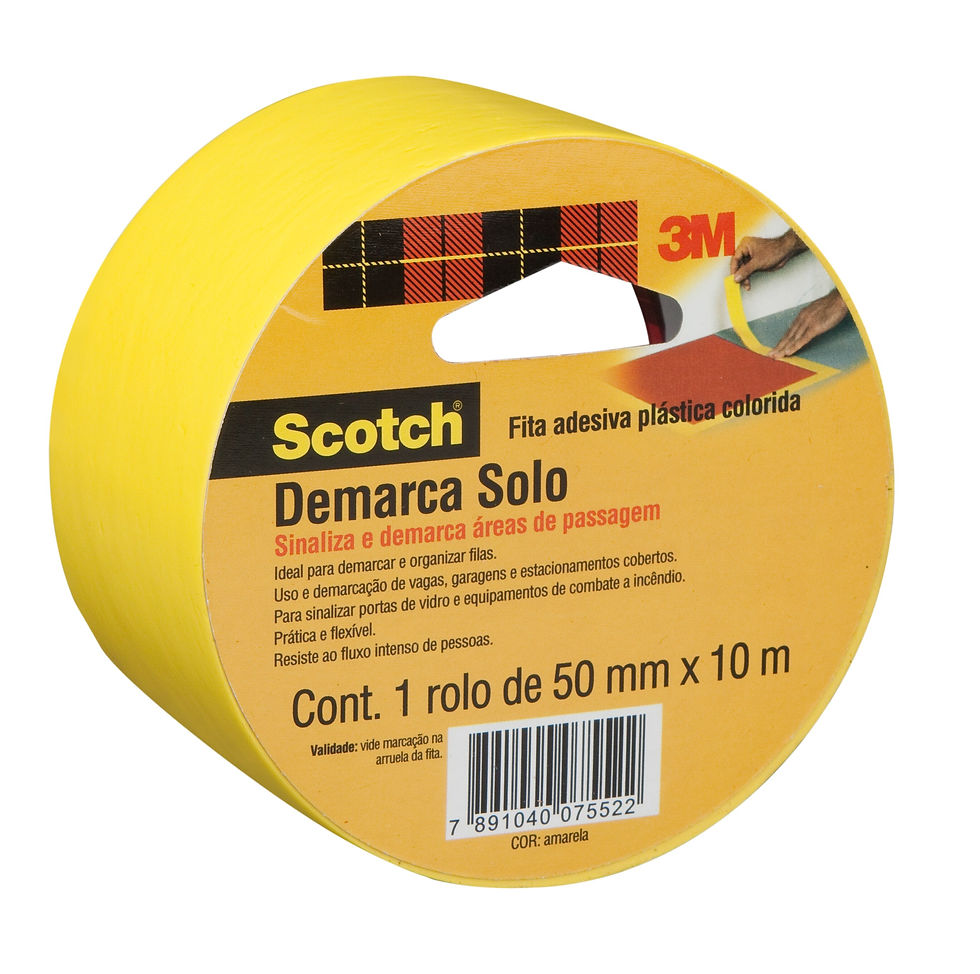 FITA DEMARCAÇÃO DE SOLO SCOTCH 50X10 (AMARELA/VERMELHA)