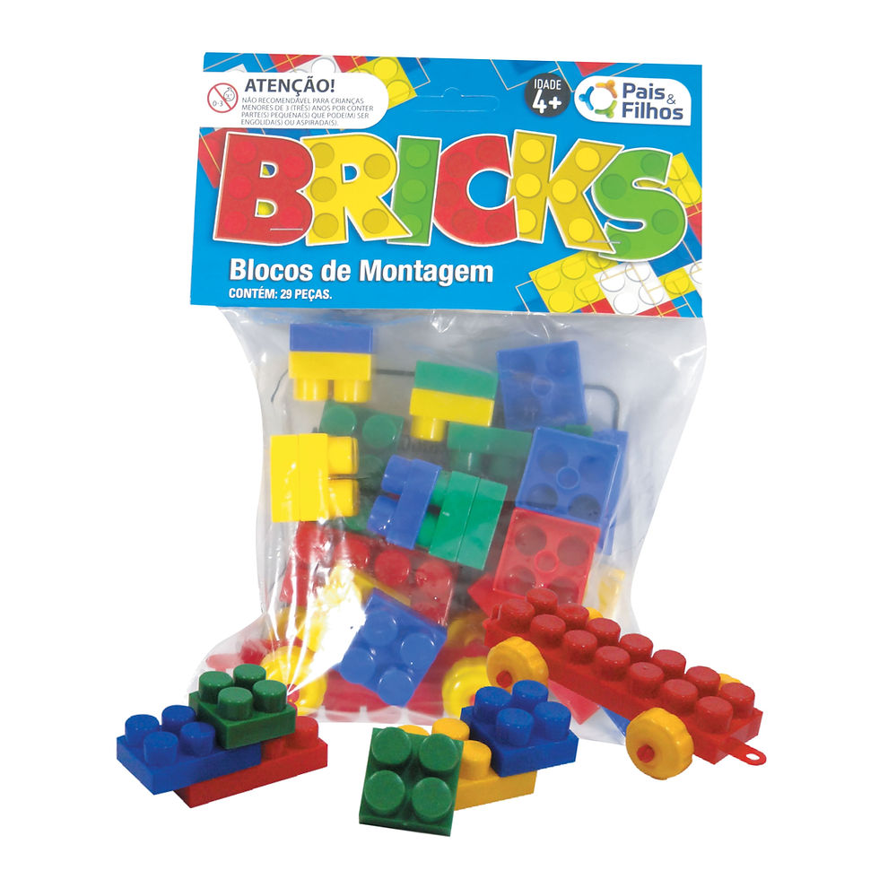 BRICKS BLOCOS DE MONTAR 29 PEÇAS - PAIS & FILHOS