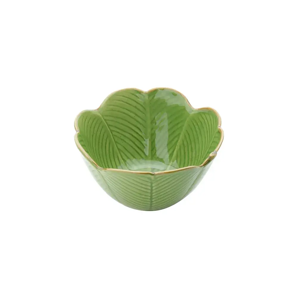 CENTRO DE MESA DECORATIVO CERAMICA BANANA VERDE 16X8CM LYOR