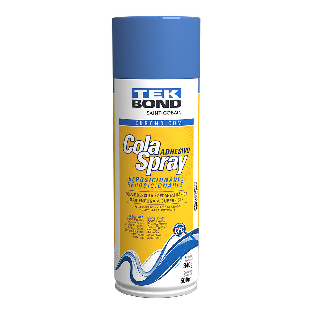 COLA SPRAY REPOSICIONÁVEL TEKBOND 340G - 500ML
