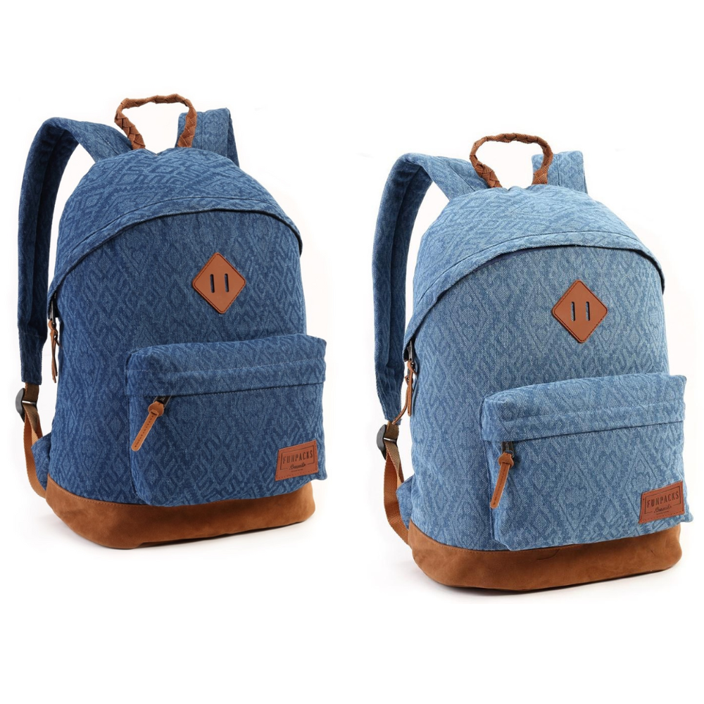 MOCHILA JUVENIL FEMININA COM ALÇA JEANS FUNPACKS SEANITE