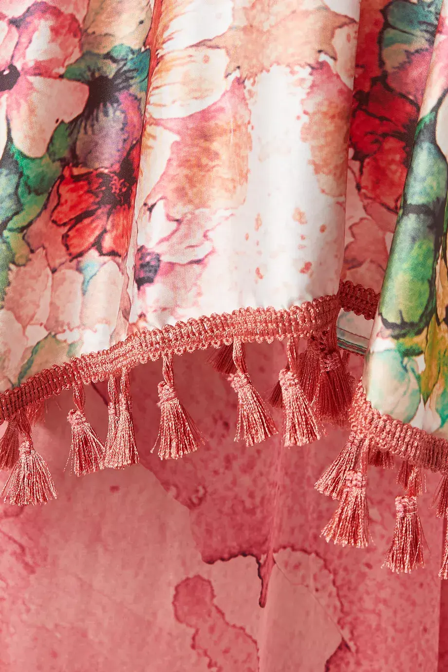 Thumbnail: Printed sleeves jalabiya with tassle 