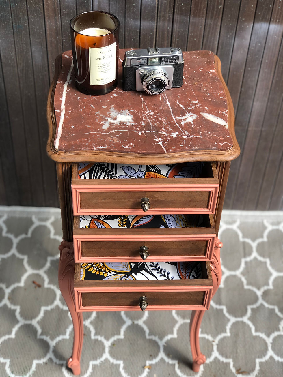 Miniature : Chevet campagne terracotta vue de haut