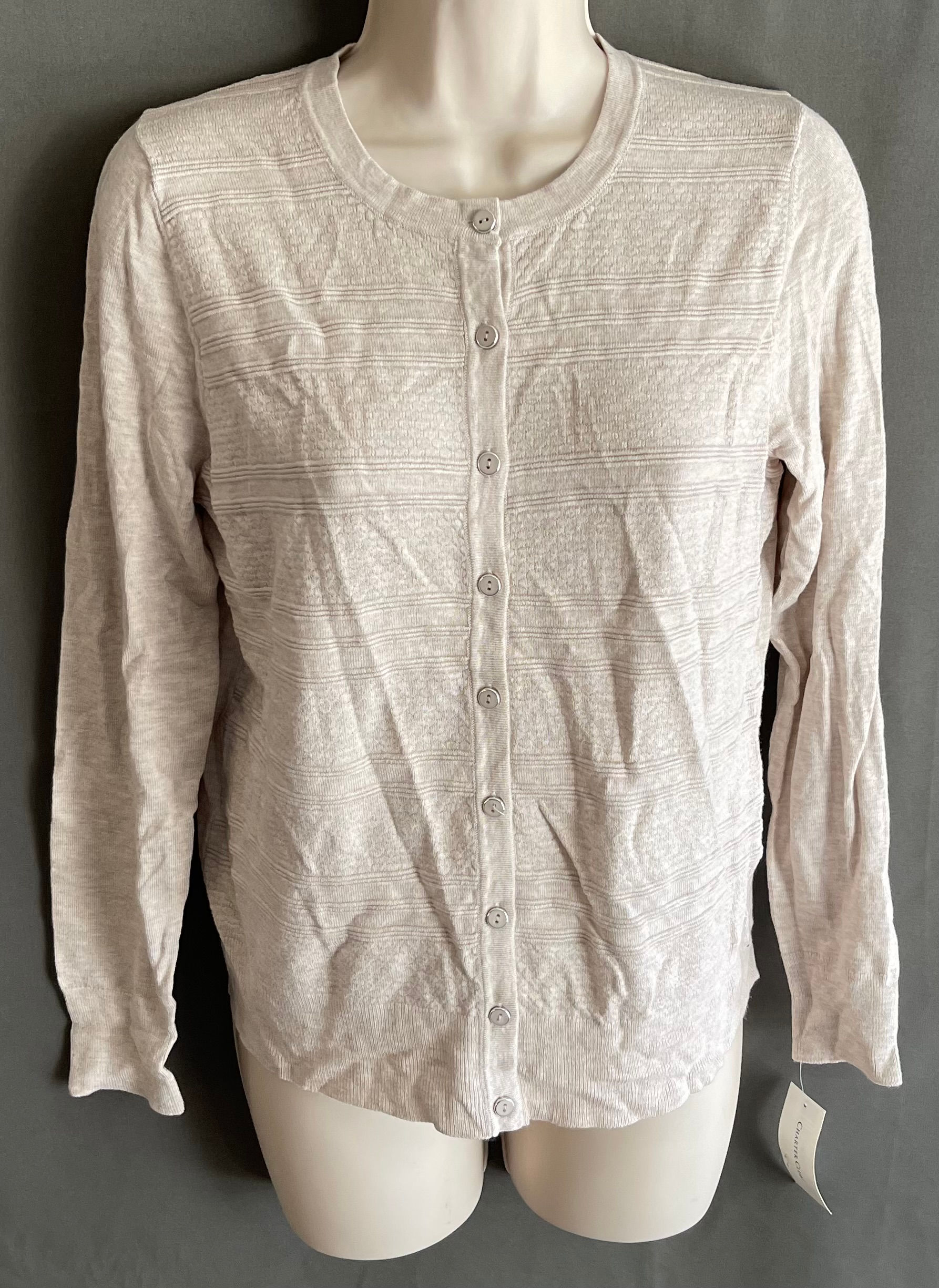 (07) NWT women's cardigan Charter Club (S) MSRP $39.99