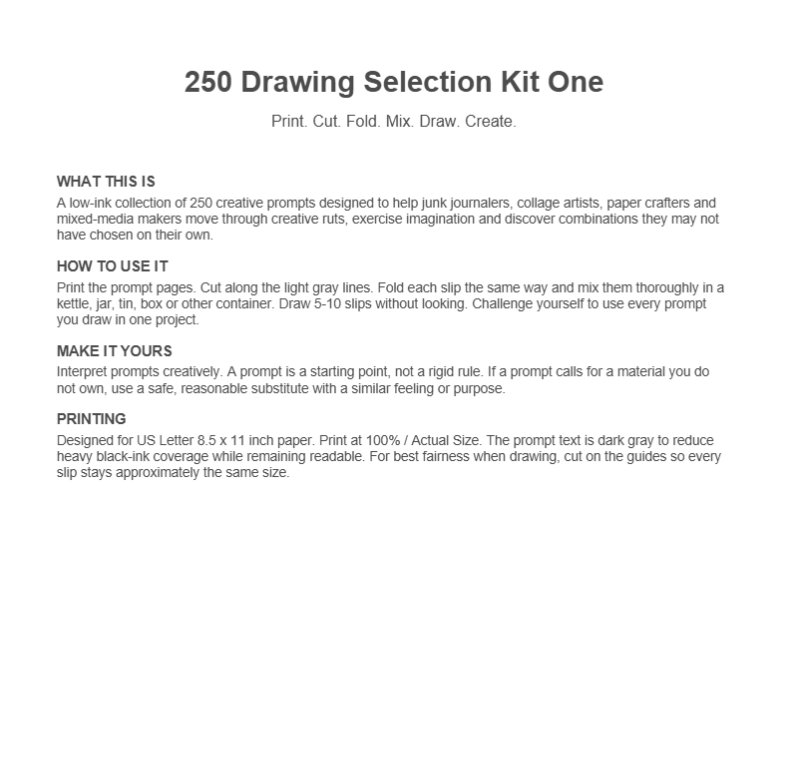 Thumbnail: The Creative Kettle™ 250 Creative Prompts — Kit One