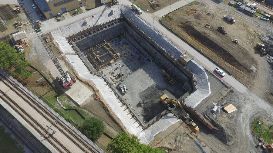Soldier pile and tieback excavation in DFW