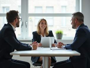 Profesionales reunidos en una oficina