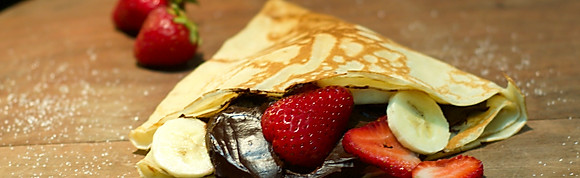 Crêpes Dulces, Promoción con bebida o capuccino o té $3500