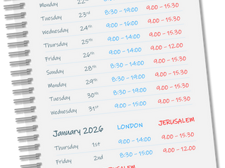 Holiday Opening Times