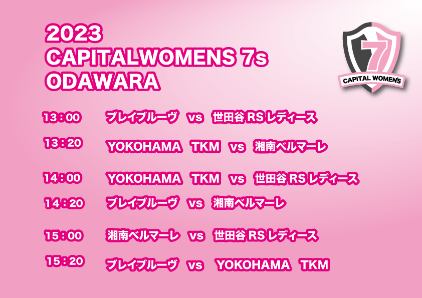 2023年度　キャピタルウイメンズ７sシリーズ小田原ラウンド開催