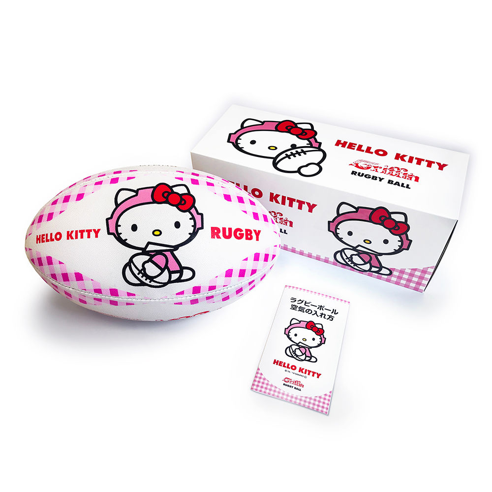 大会公式球ハローキティラグビーボール販売決定