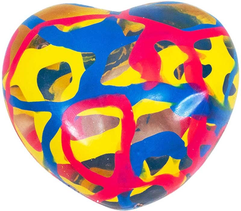 Thumbnail: Premium Ink-Infused Heart Squishy – No Fade Paint Sensory Toy