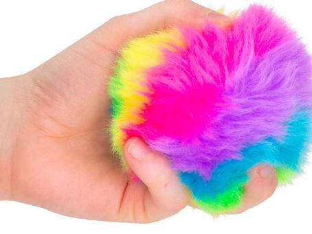 New Scrunchems Furry Sugar Squish Ball Sensory Squishy