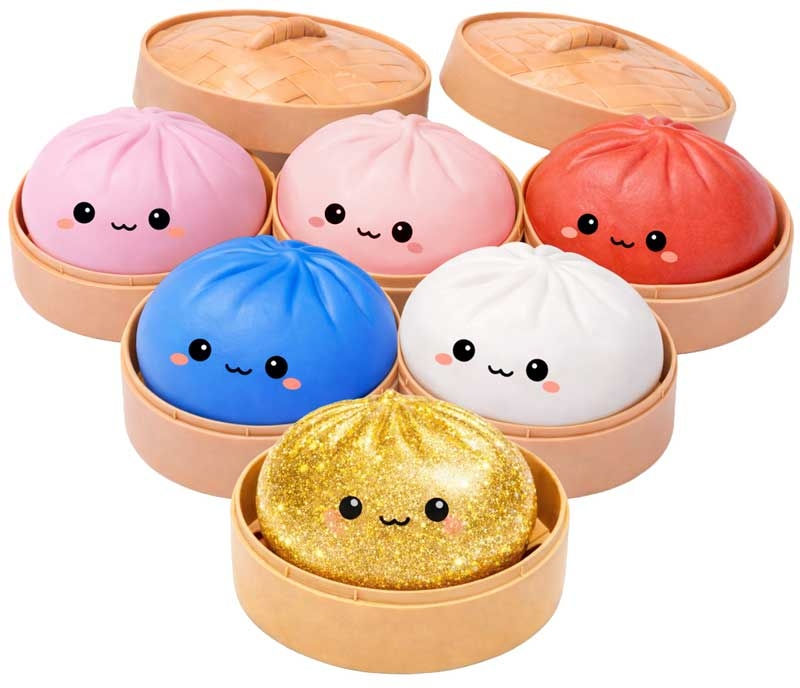 Keycraft Lucky Bao Mini Mystery Squishy display box with surprise bao baskets