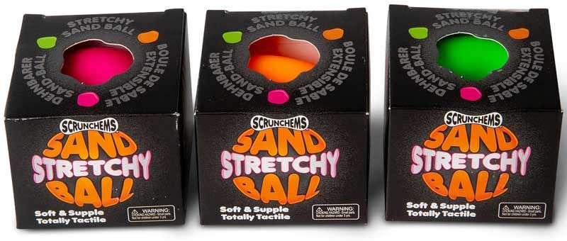 Thumbnail: Choice of colourful Scrunchems Sand Stretchy Ball sensory fidget toys