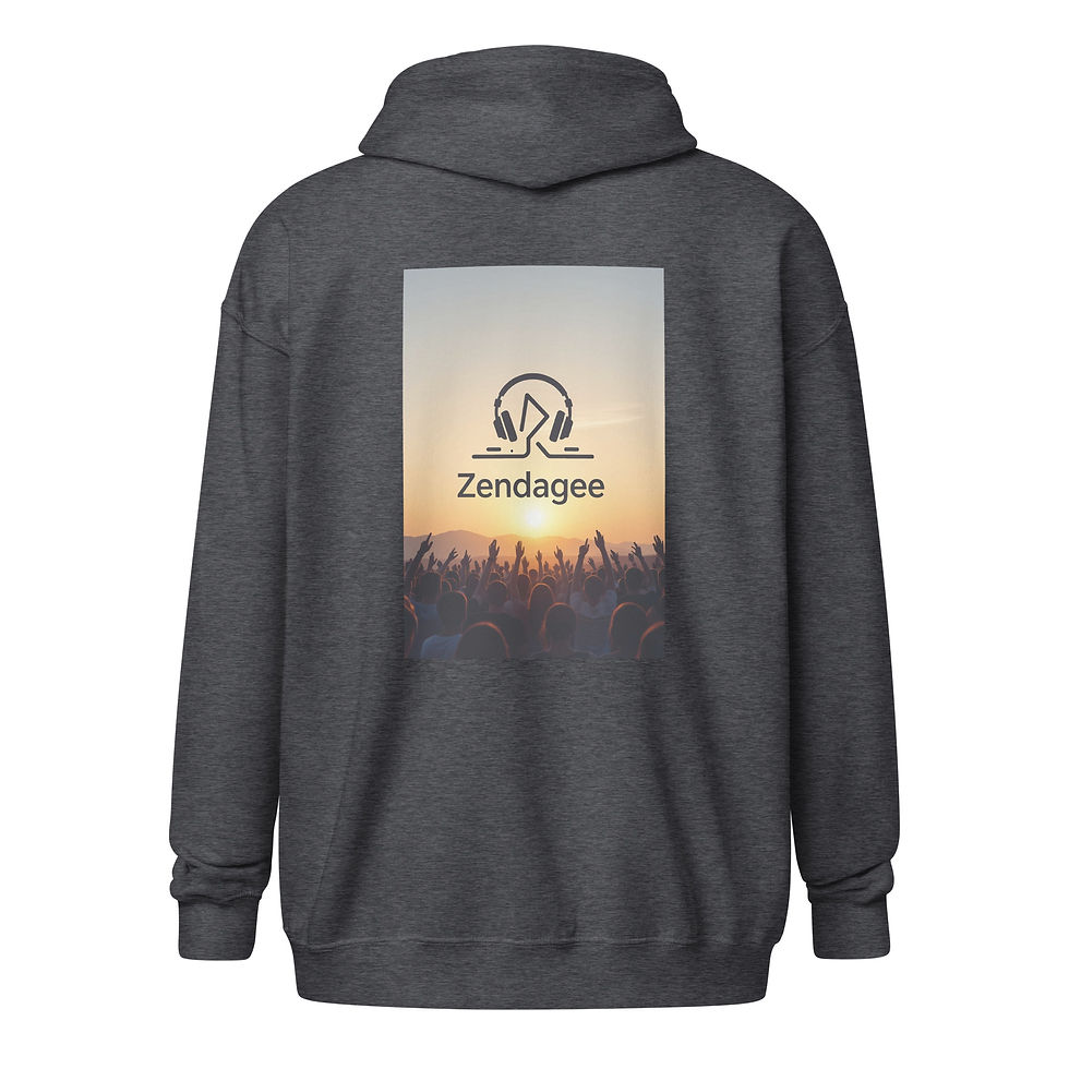 Thumbnail: Zendagee Sunrise Unisex heavy blend zip hoodie