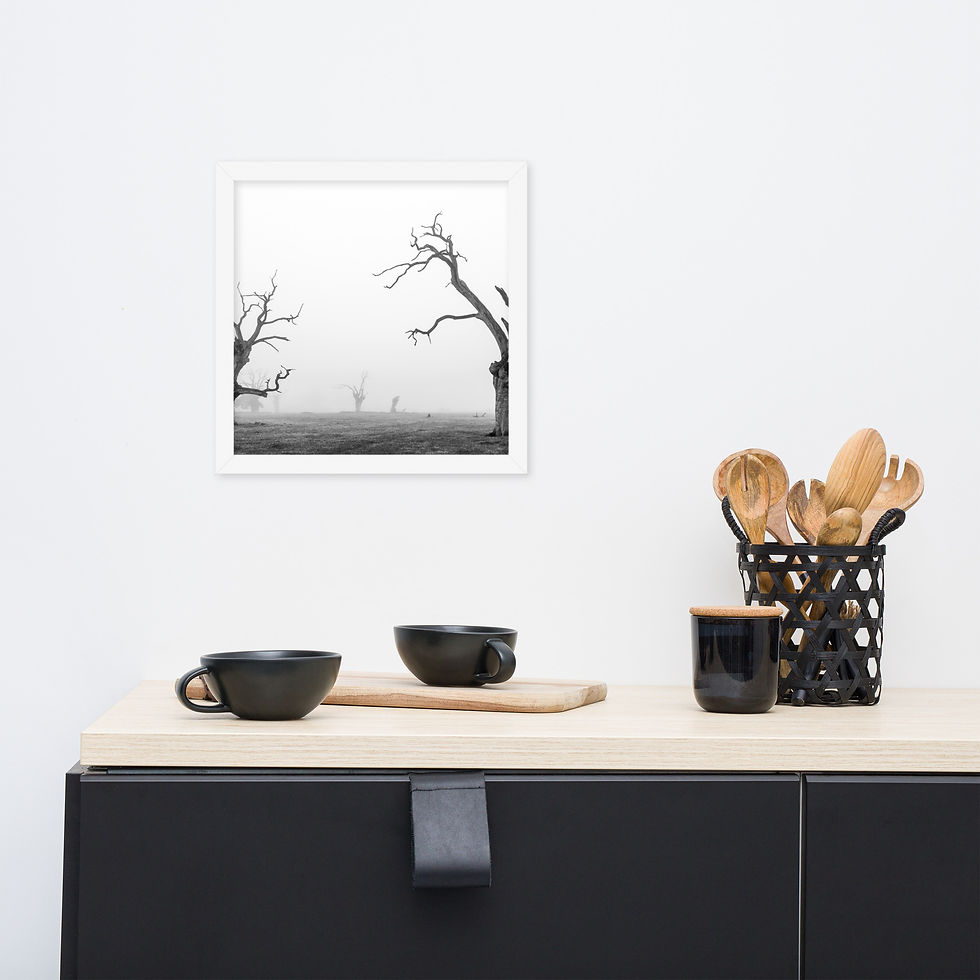 Thumbnail: Trees in Fog Framed photo paper poster