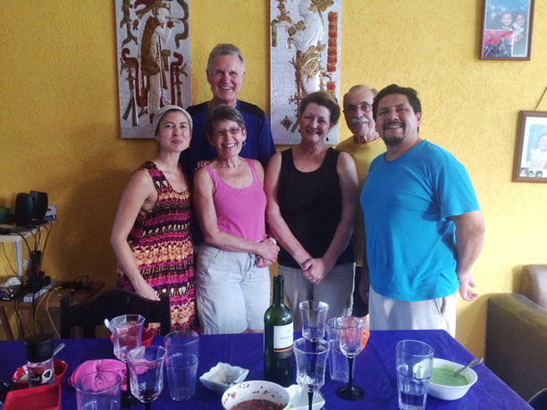 Happy students with drinks