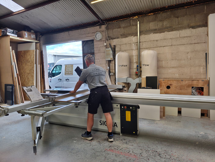 A skilled craftsman builds fitted furniture in County Cork, Ireland