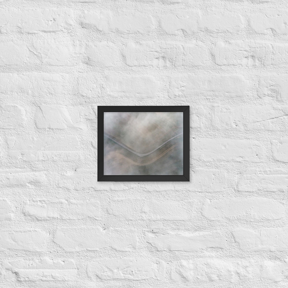 Thumbnail: Clouded Field Framed photo paper poster