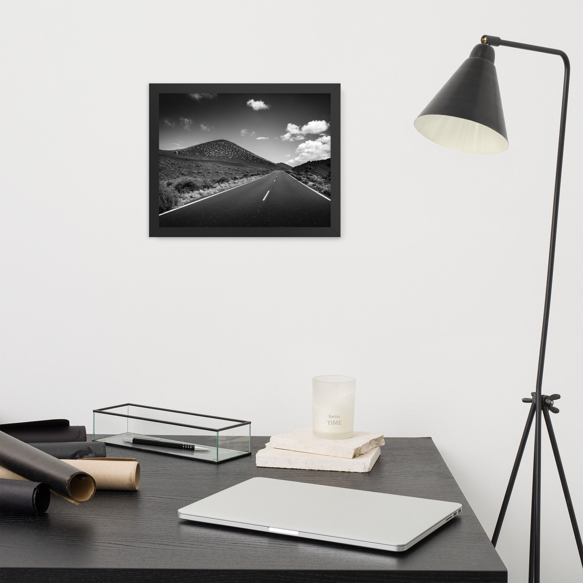 Open Highway Enhanced Matte Framed Poster