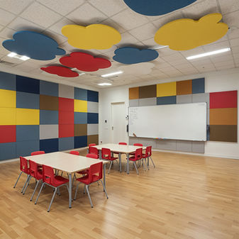 Sound panels in school