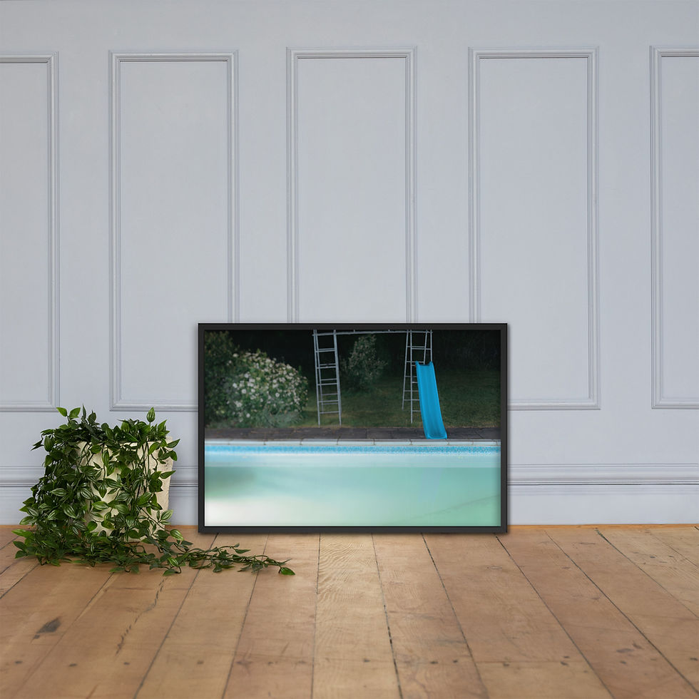 Thumbnail: Night Pool Enhanced Matte Framed Poster
