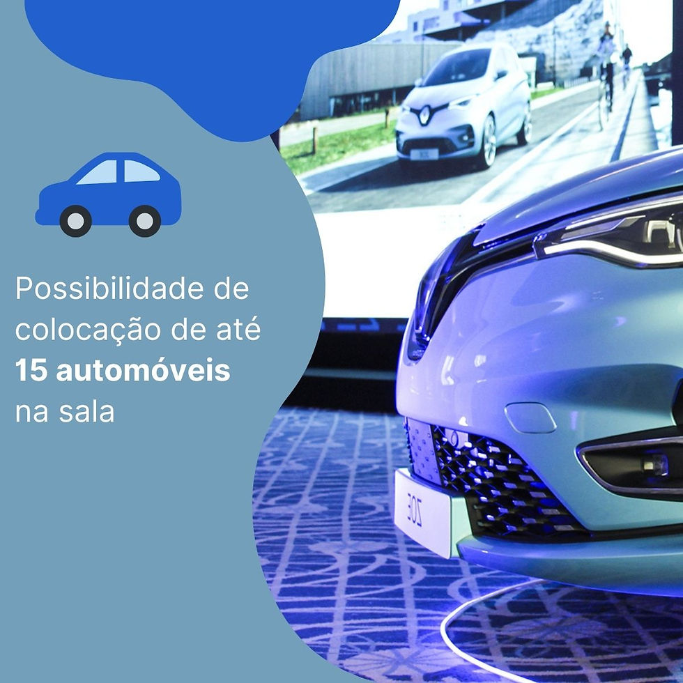 Até 15 automóveis na sala