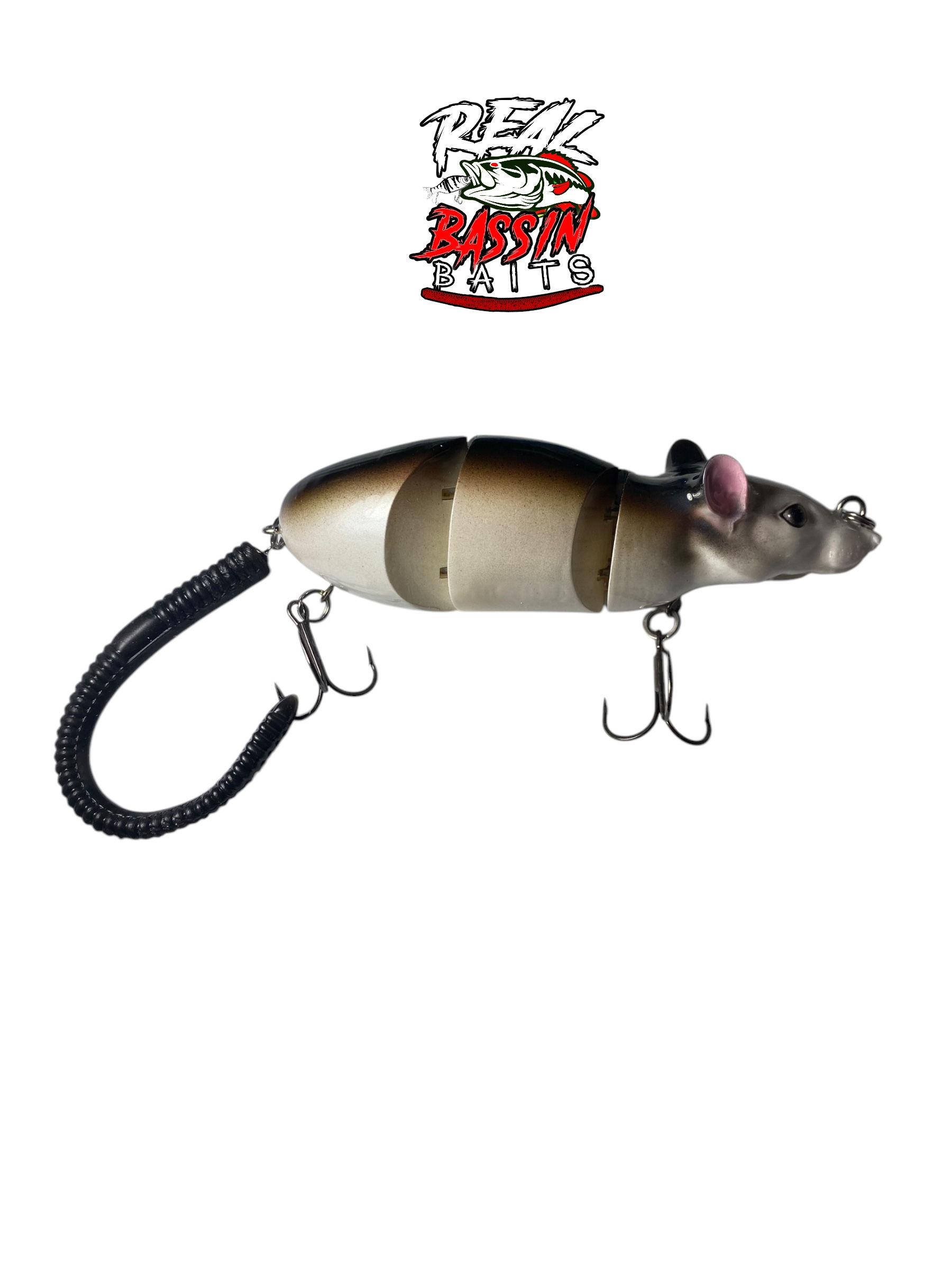 Hand Painted Swimming Rat 5 inch